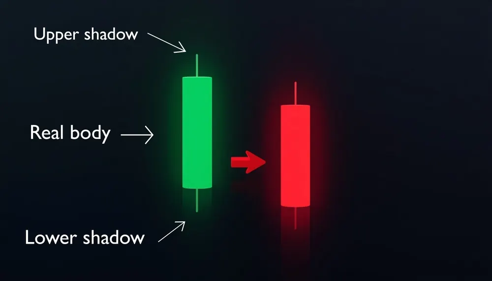 Anatomie einer japanischen Kerze: Körper und Schatten im Chart